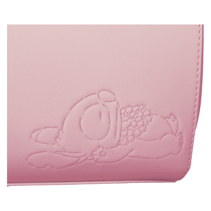 Loungefly Stitch & Angel Cherry Blossom Heart Crossbody Bag