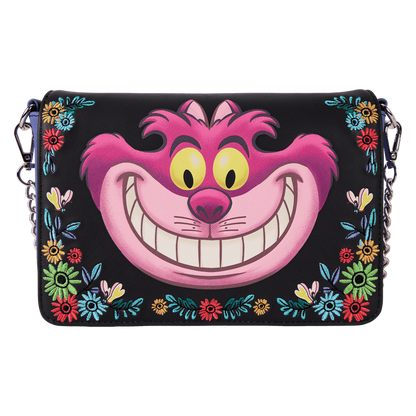 Loungefly Disney Alice in Wonderland Cheshire Cat Tulgey Wood Crossbody Bag