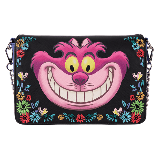 Loungefly Disney Alice in Wonderland Cheshire Cat Tulgey Wood Crossbody Bag