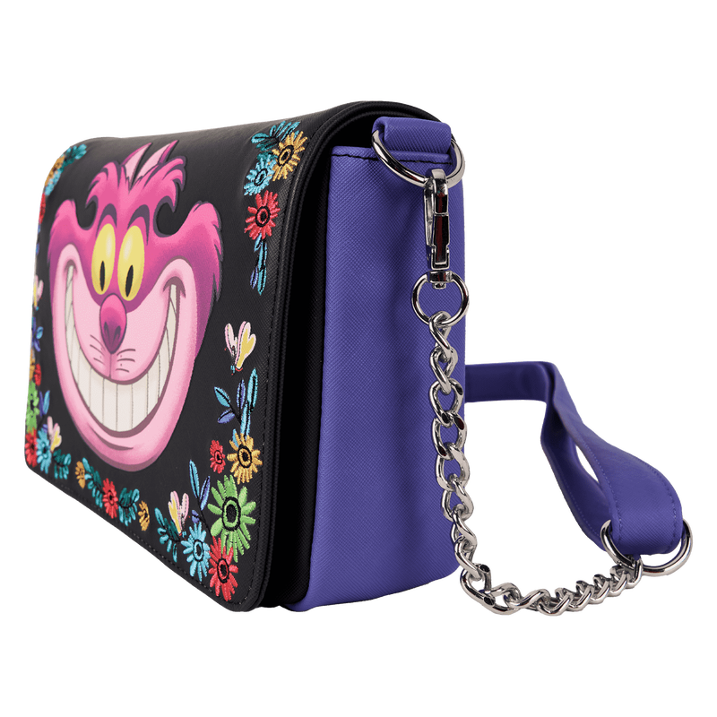Loungefly Disney Alice in Wonderland Cheshire Cat Tulgey Wood Crossbody Bag