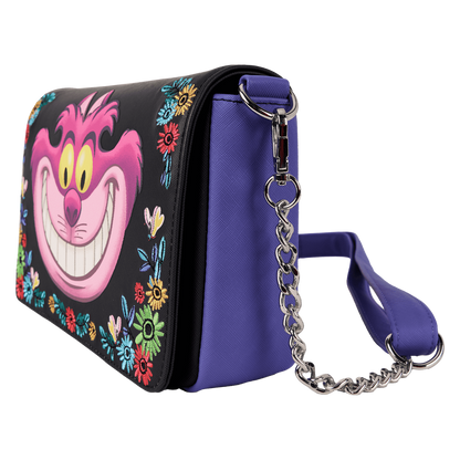 Loungefly Disney Alice in Wonderland Cheshire Cat Tulgey Wood Crossbody Bag