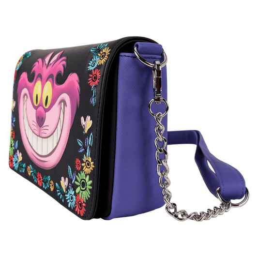 Loungefly Disney Alice in Wonderland Cheshire Cat Tulgey Wood Crossbody Bag