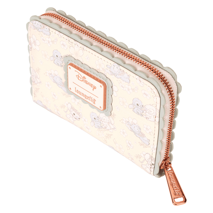 Loungefly Stitch & Angel Cherry Blossom All-Over Print Zip Around Wallet