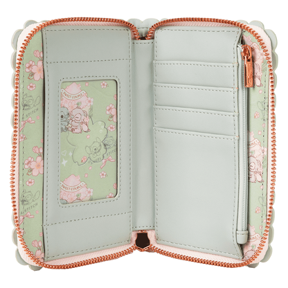 Loungefly Stitch & Angel Cherry Blossom All-Over Print Zip Around Wallet