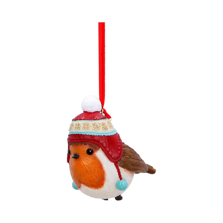 Winter Robin Hanging Bird Holiday Ornament