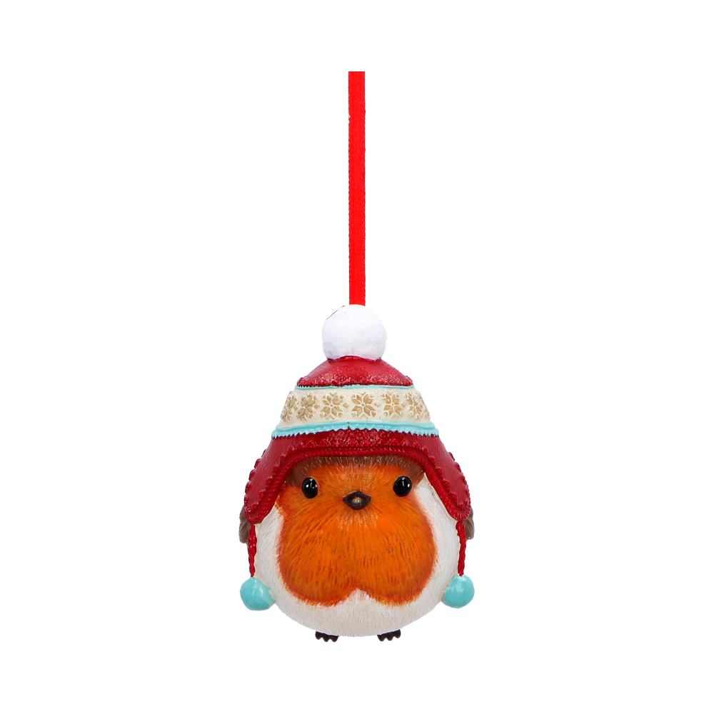 Winter Robin Hanging Bird Holiday Ornament