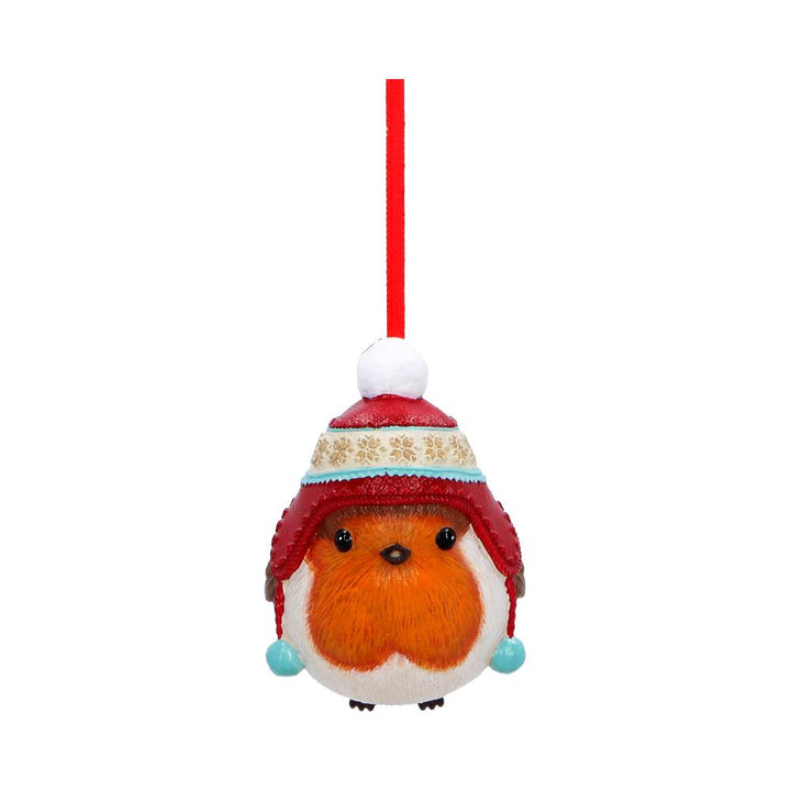 Winter Robin Hanging Bird Holiday Ornament