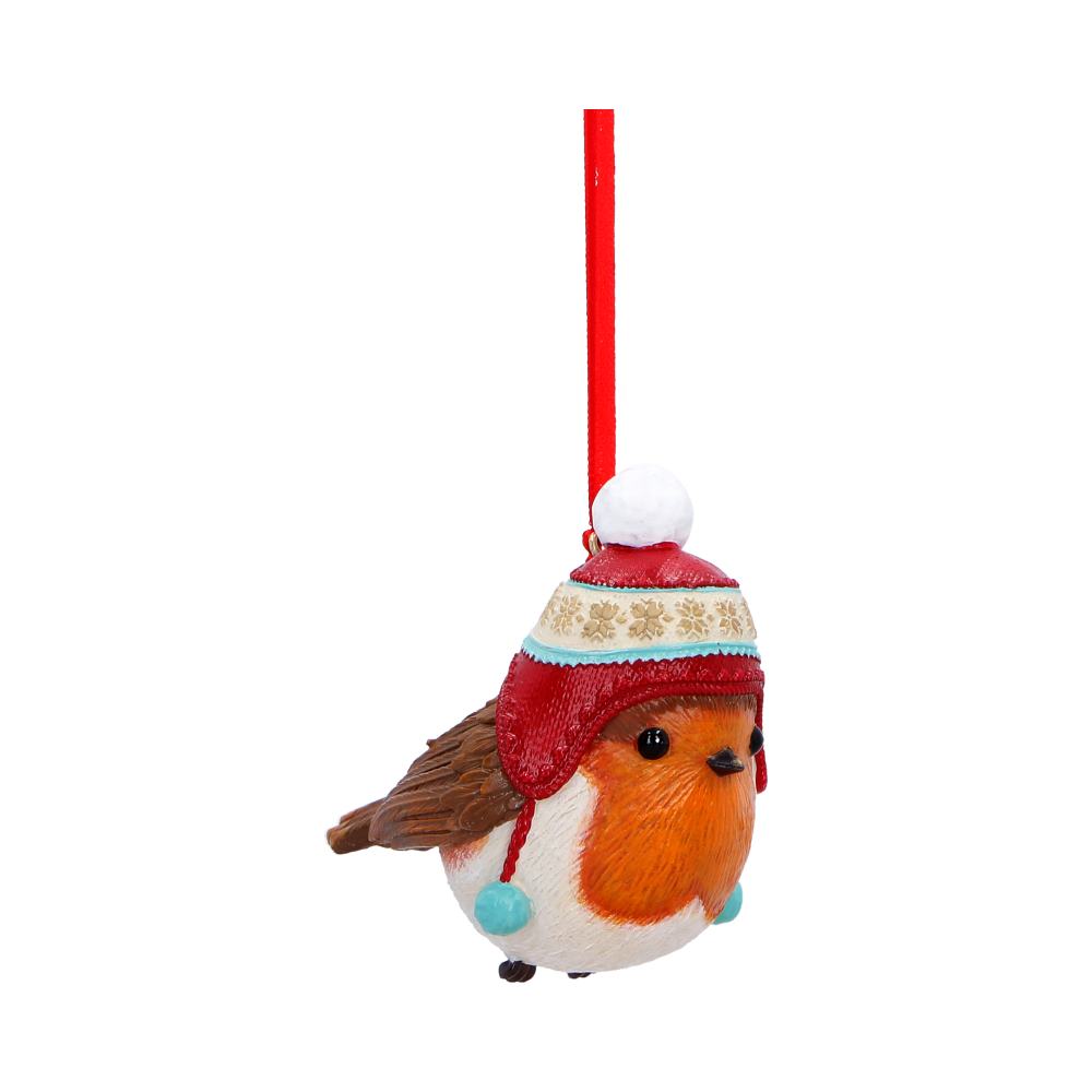 Winter Robin Hanging Bird Holiday Ornament