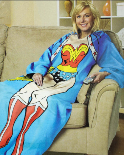 Wonder Woman Blanket With Sleeves