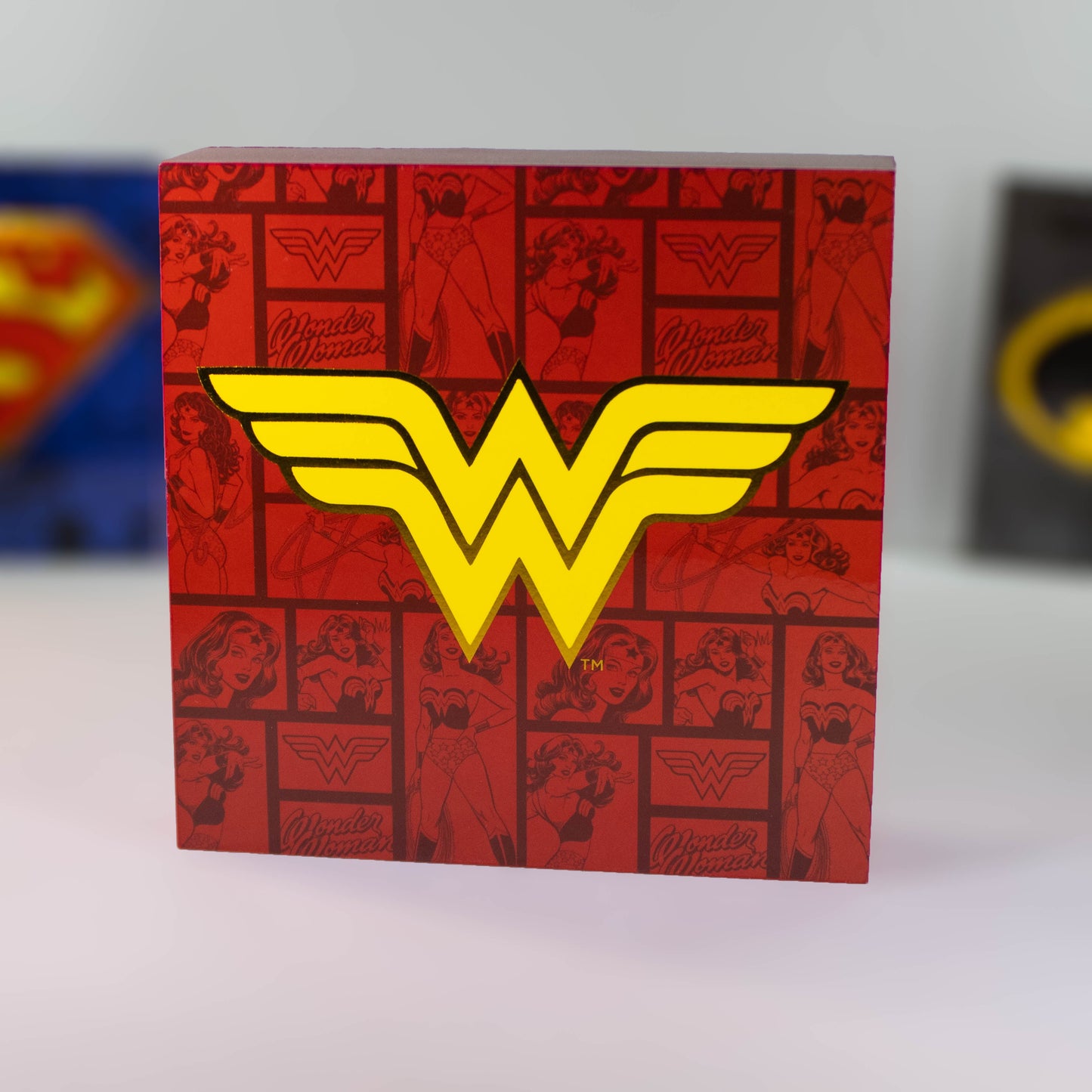 Wonder Woman DC Comics Logo Block Sign