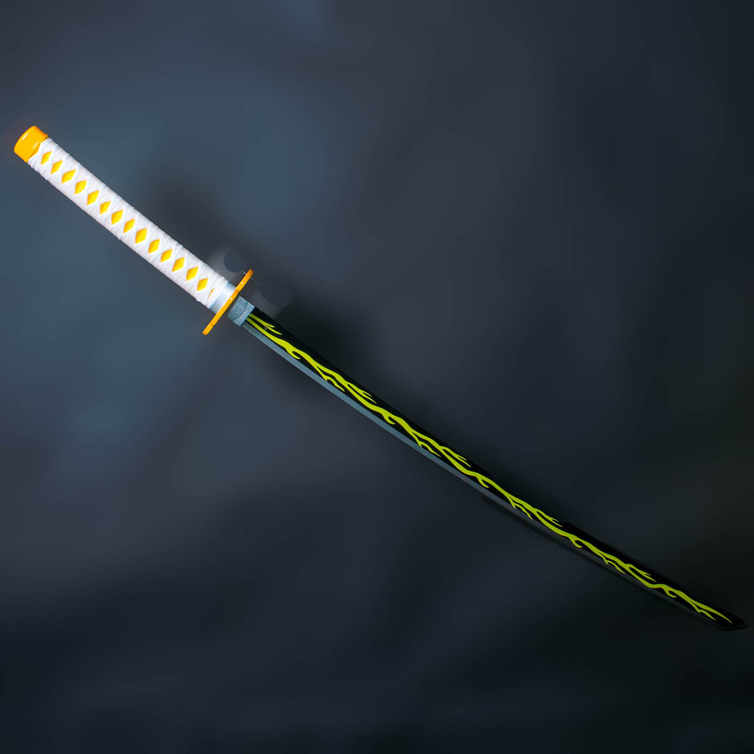 Zenitsu Agatsuma Demon Slayer Nichirin Sword Deluxe Metal Replica