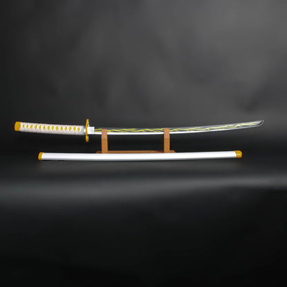 Zenitsu Agatsuma Demon Slayer Nichirin Sword Deluxe Metal Replica