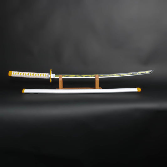 Zenitsu Agatsuma Demon Slayer Nichirin Sword Deluxe Metal Replica