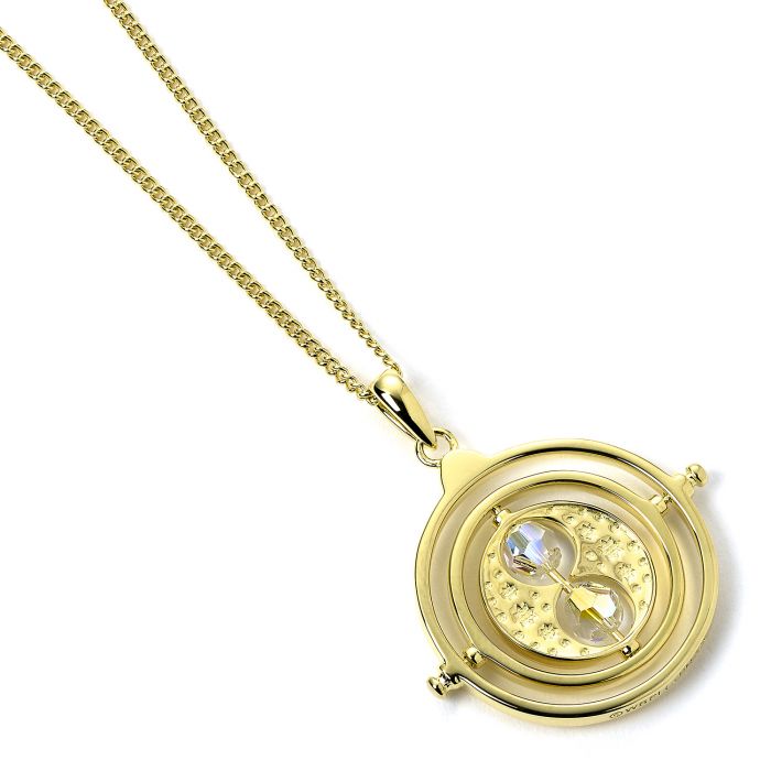 Harry Potter Time Turner Gold Plated Necklace with Swarovski Crystals