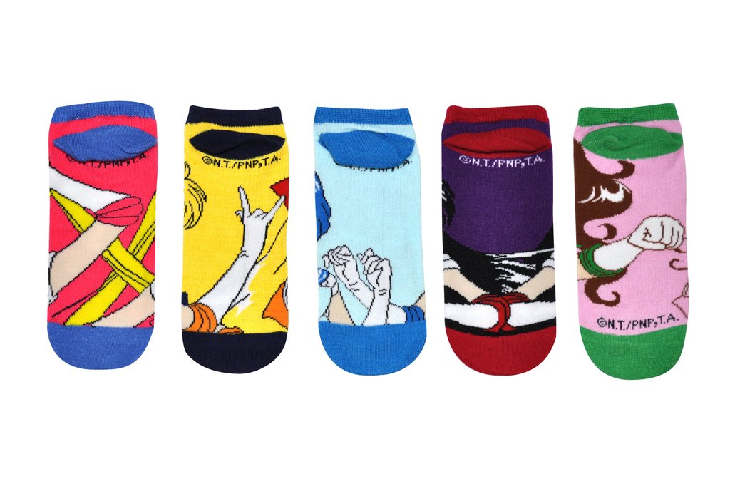 Sailor Scouts (Sailor Moon) Ladies Ankle Socks 5 Pack