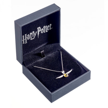 Golden Snitch (Harry Potter) Crystal Accent Necklace in Sterling Silver