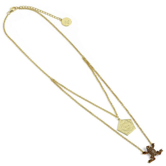 Chocolate Frog (Harry Potter) Layered Crystal and Gold-Plated Necklace