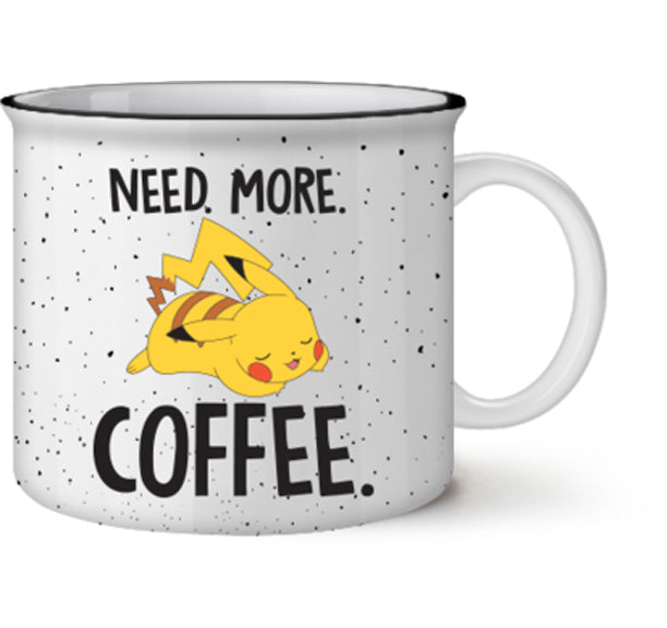 Pikachu Pokemon Ceramic 20oz. Mug "Need More Coffee"