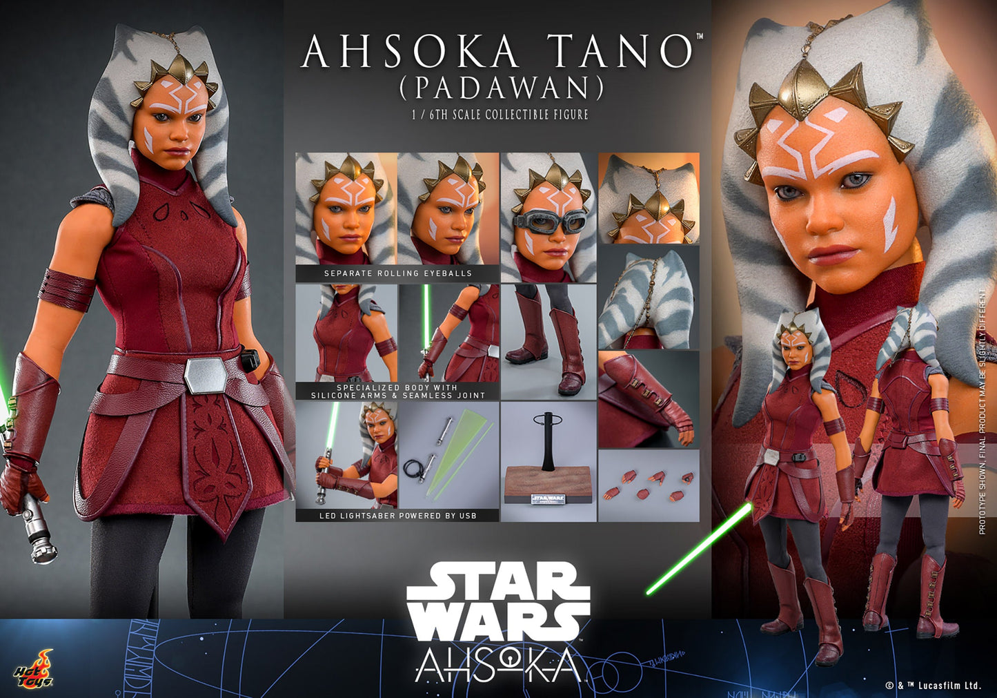Star Wars: Ahsoka Padawan Ahsoka Tano Sixth Scale Figure by Hot Toys