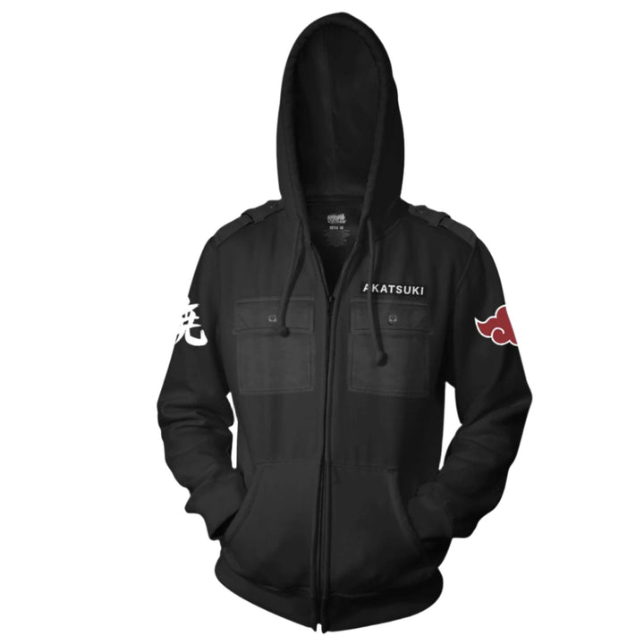Naruto Shippuden Akatsuki Premium Military Style Hoodie