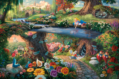 Disney's Alice in Wonderland Thomas Kinkade Art Print Framed
