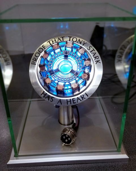 Iron Man Arc Reactor Lighted Full-Scale Prop Replica with Acrylic Case
