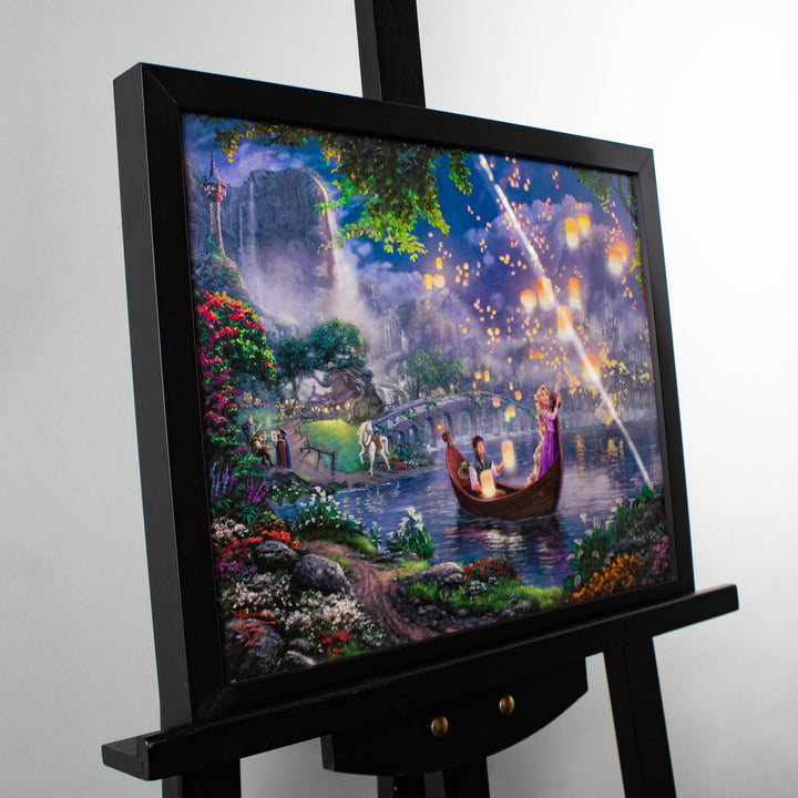 Rapunzel and Flynn (Tangled) Disney Thomas Kinkade Framed Art Print