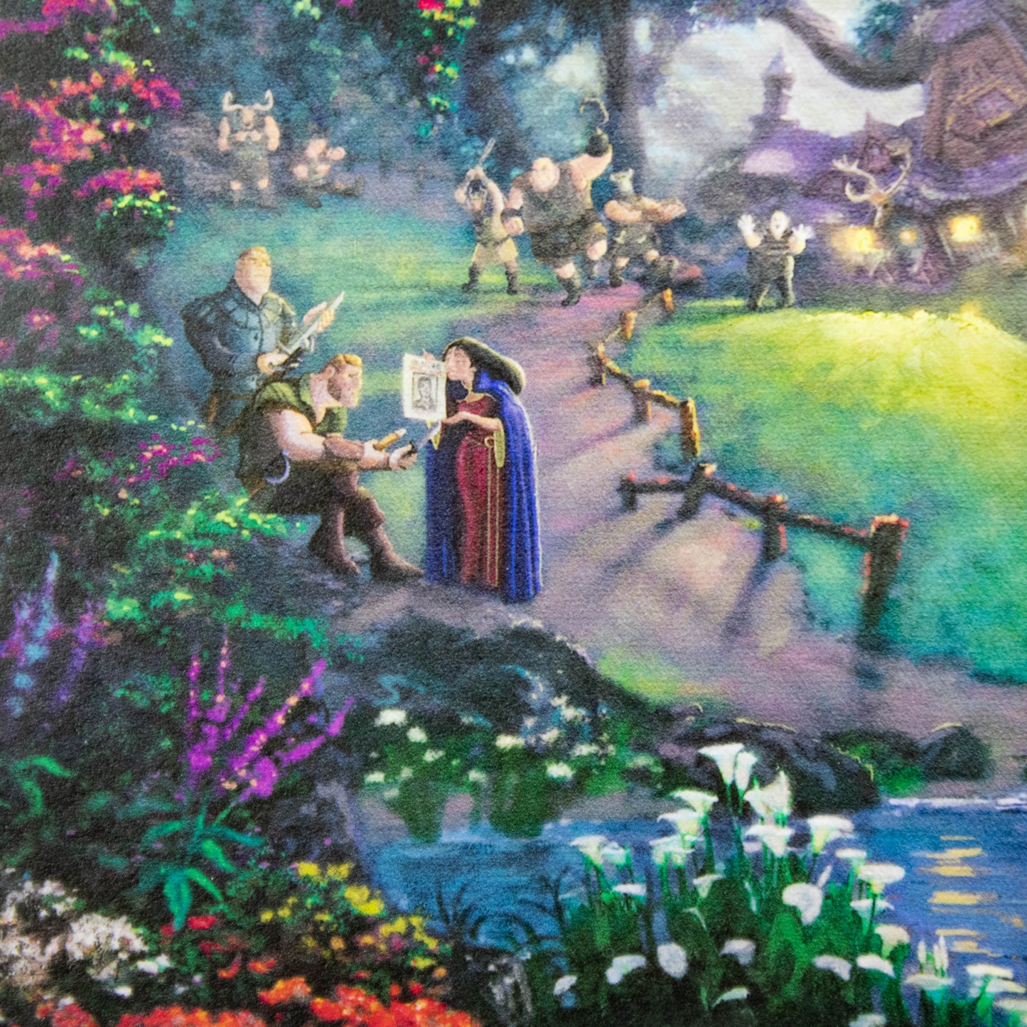 Rapunzel and Flynn (Tangled) Disney Thomas Kinkade Framed Art Print