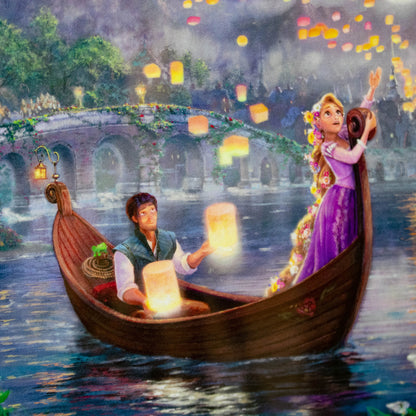 Rapunzel and Flynn (Tangled) Disney Thomas Kinkade Framed Art Print