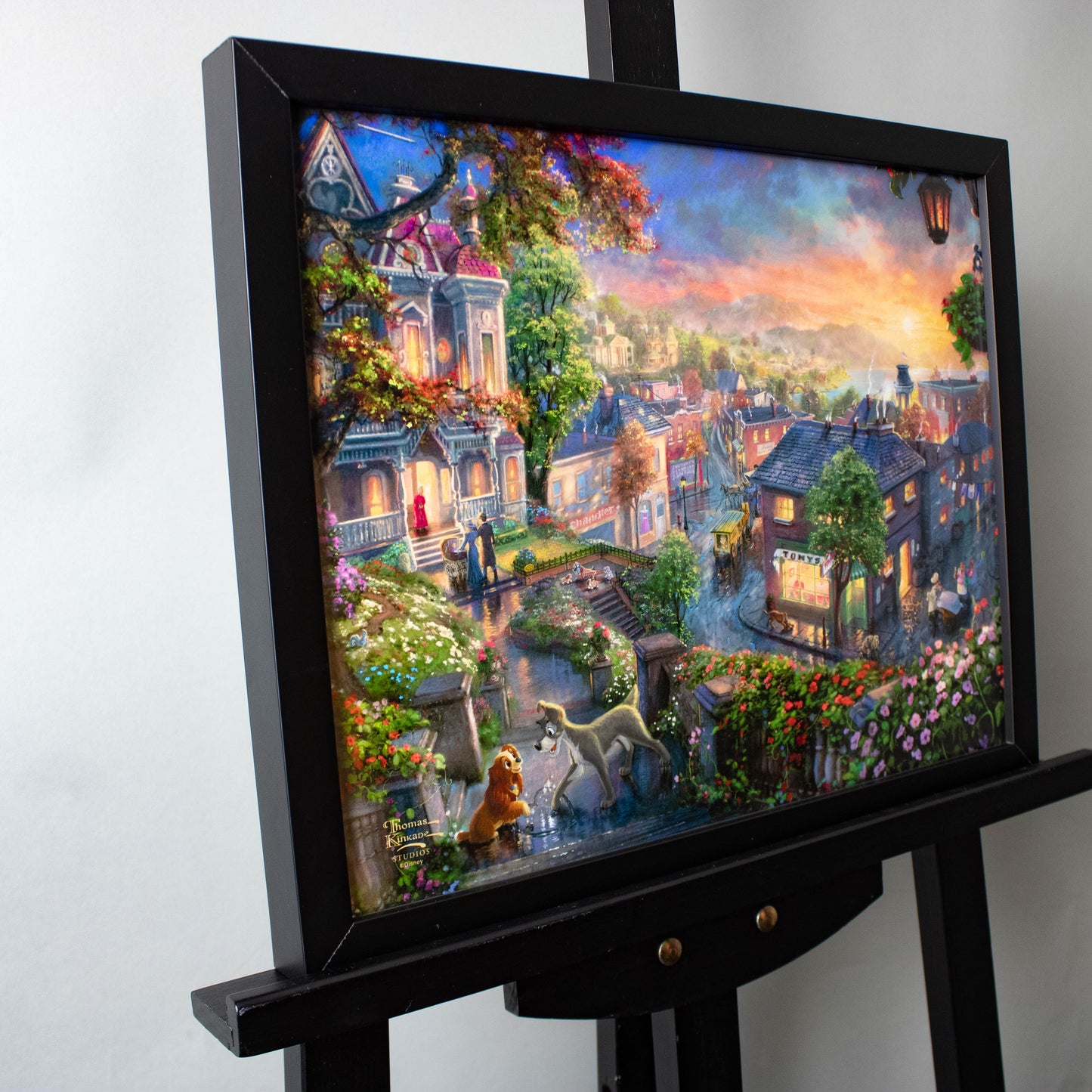 Lady and the Tramp (Disney) Thomas Kinkade Framed Art Print