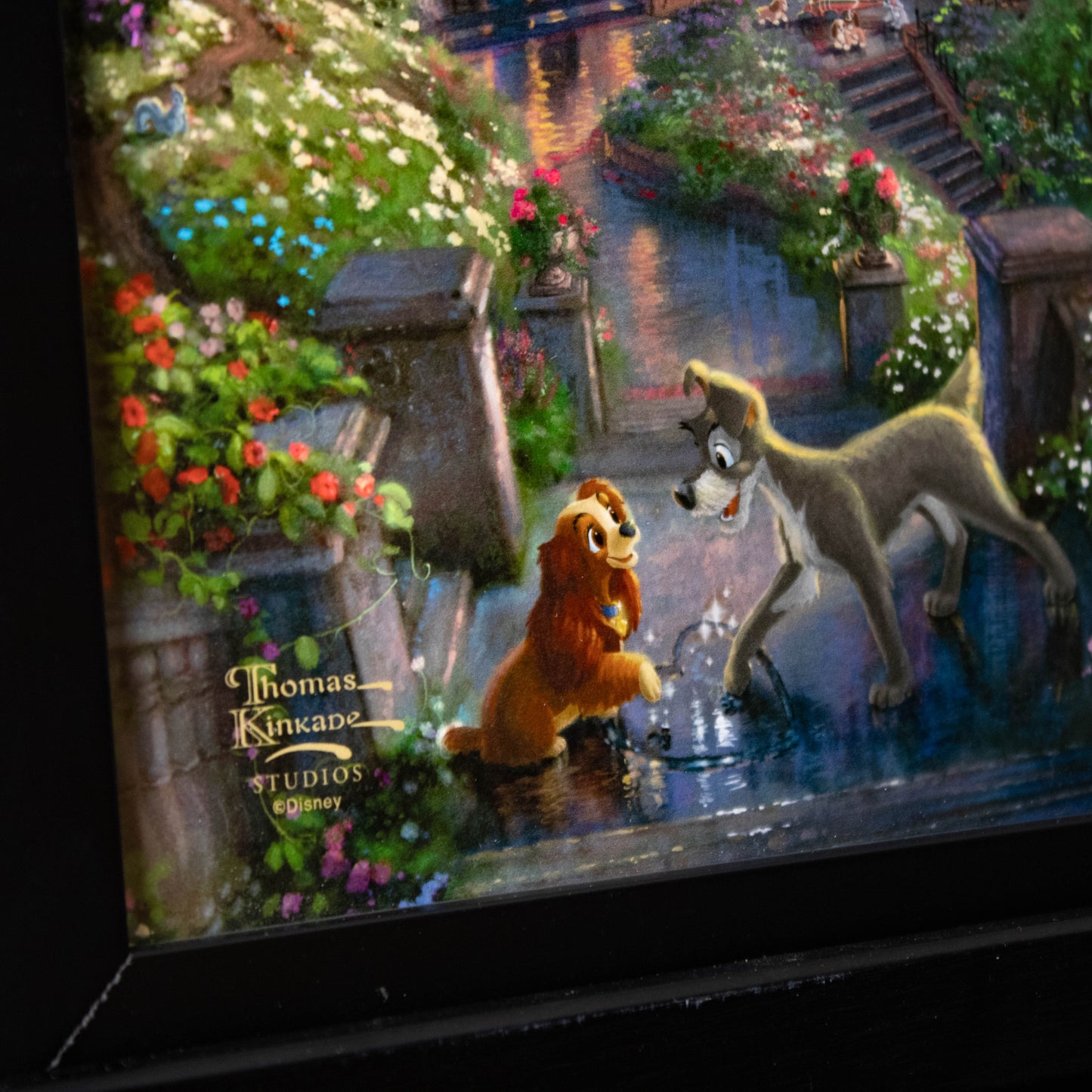 Lady and the Tramp (Disney) Thomas Kinkade Framed Art Print