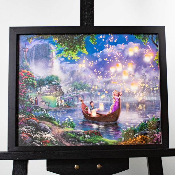 Rapunzel and Flynn (Tangled) Disney Thomas Kinkade Framed Art Print