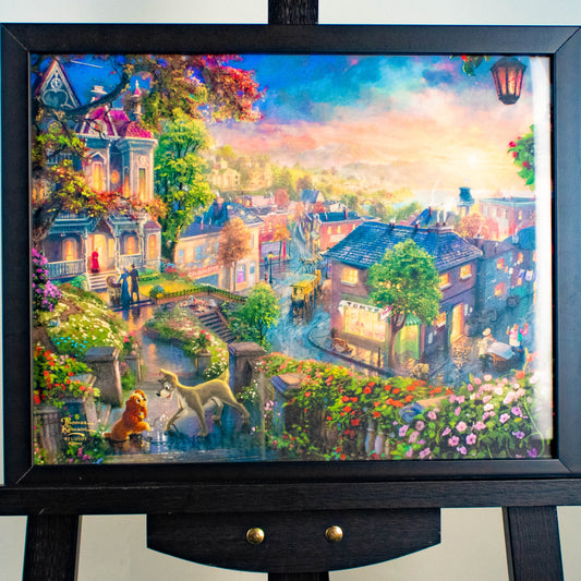 Lady and the Tramp (Disney) Thomas Kinkade Framed Art Print
