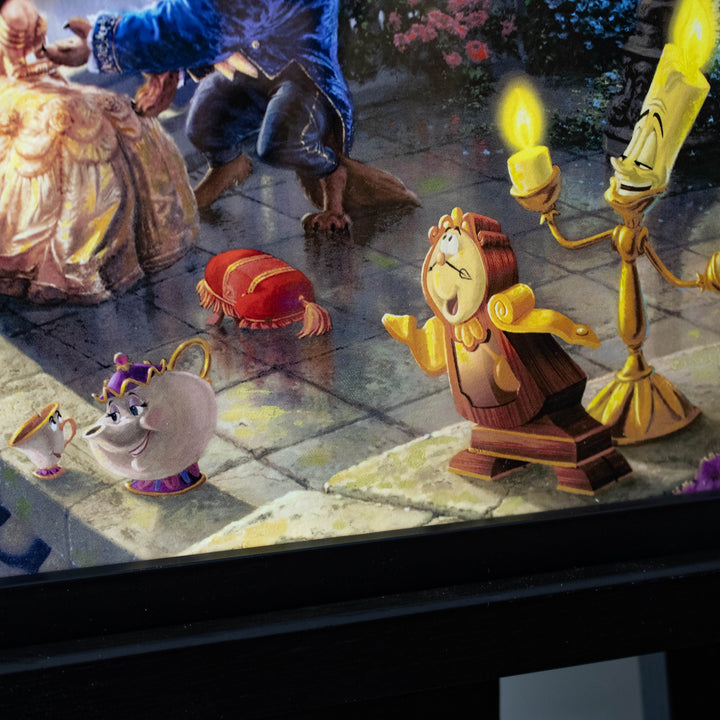 Beauty and the Beast "Falling in Love" Disney Thomas Kinkade Framed Art Print