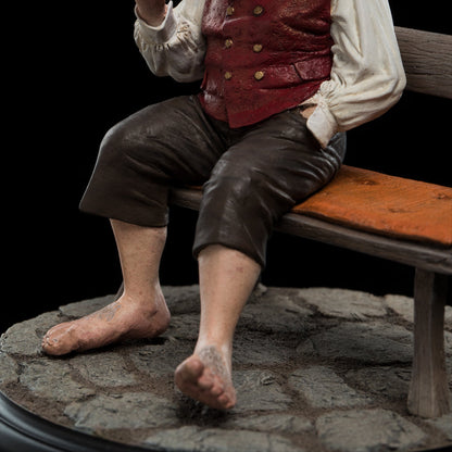 Lord of the Rings Bilbo Baggins Sitting on the Bench Mini Statue by Weta Workshop