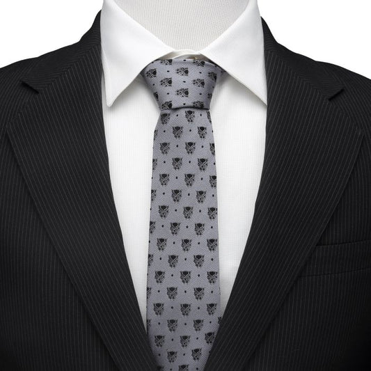 Black Panther Gray Dot (Marvel) Fine Neck Tie