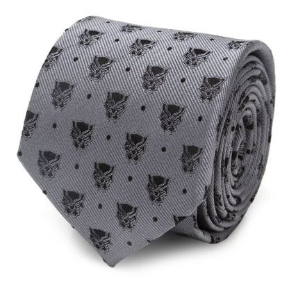 Black Panther Gray Dot (Marvel) Fine Neck Tie