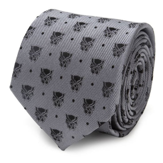 Black Panther Gray Dot (Marvel) Fine Neck Tie