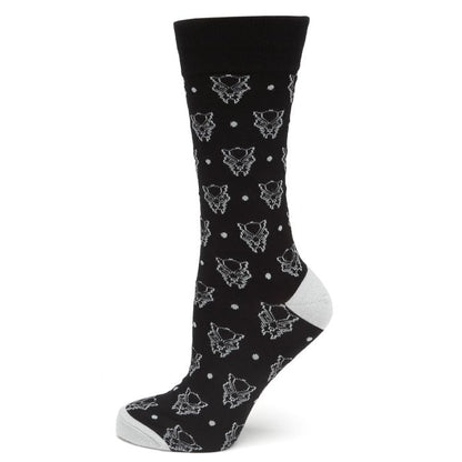 Black Panther Mask (Marvel Comics) Black Dot Dress Socks