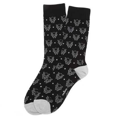 Black Panther Mask (Marvel Comics) Black Dot Dress Socks