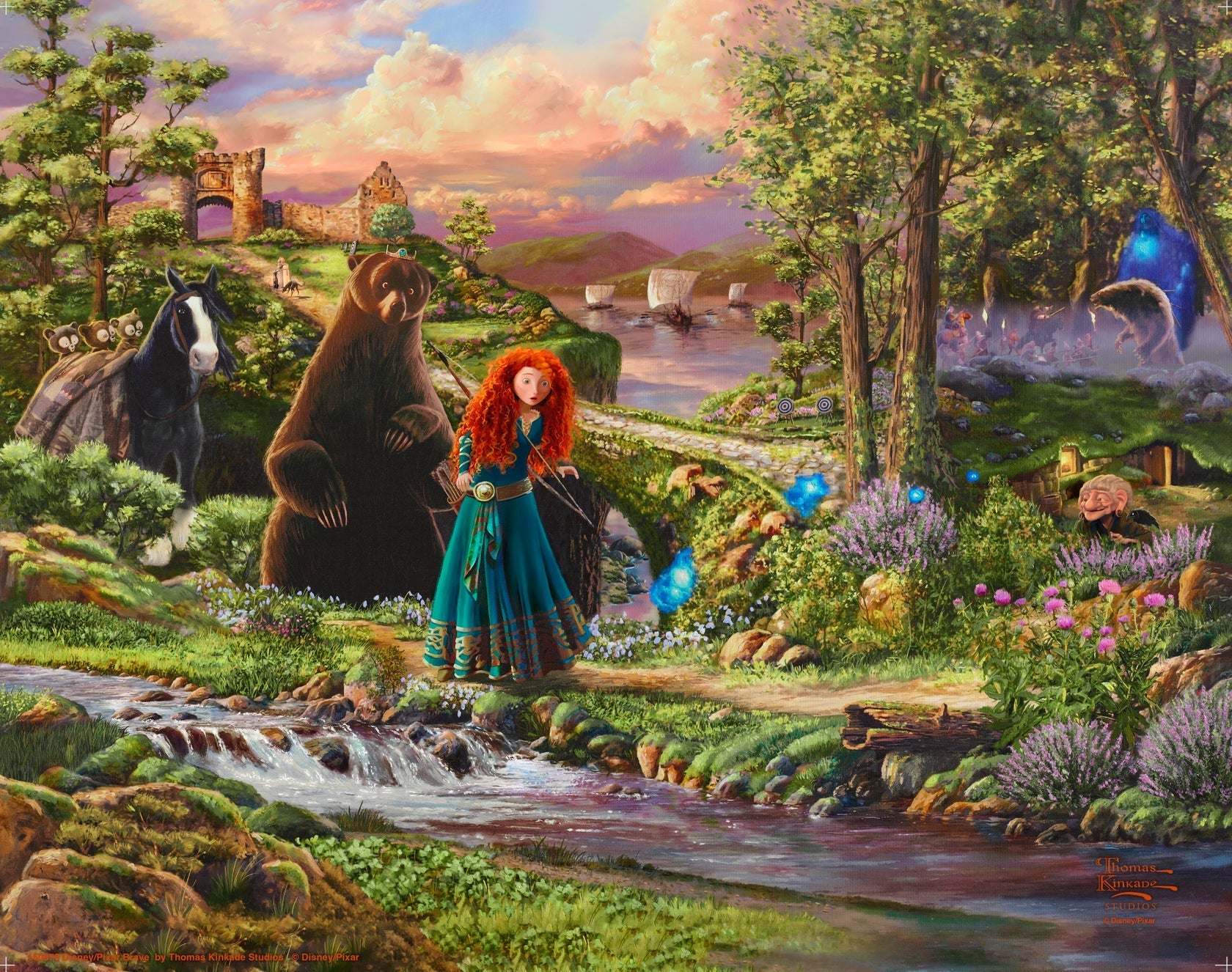 Brave Disney Thomas Kinkade Framed Art Print