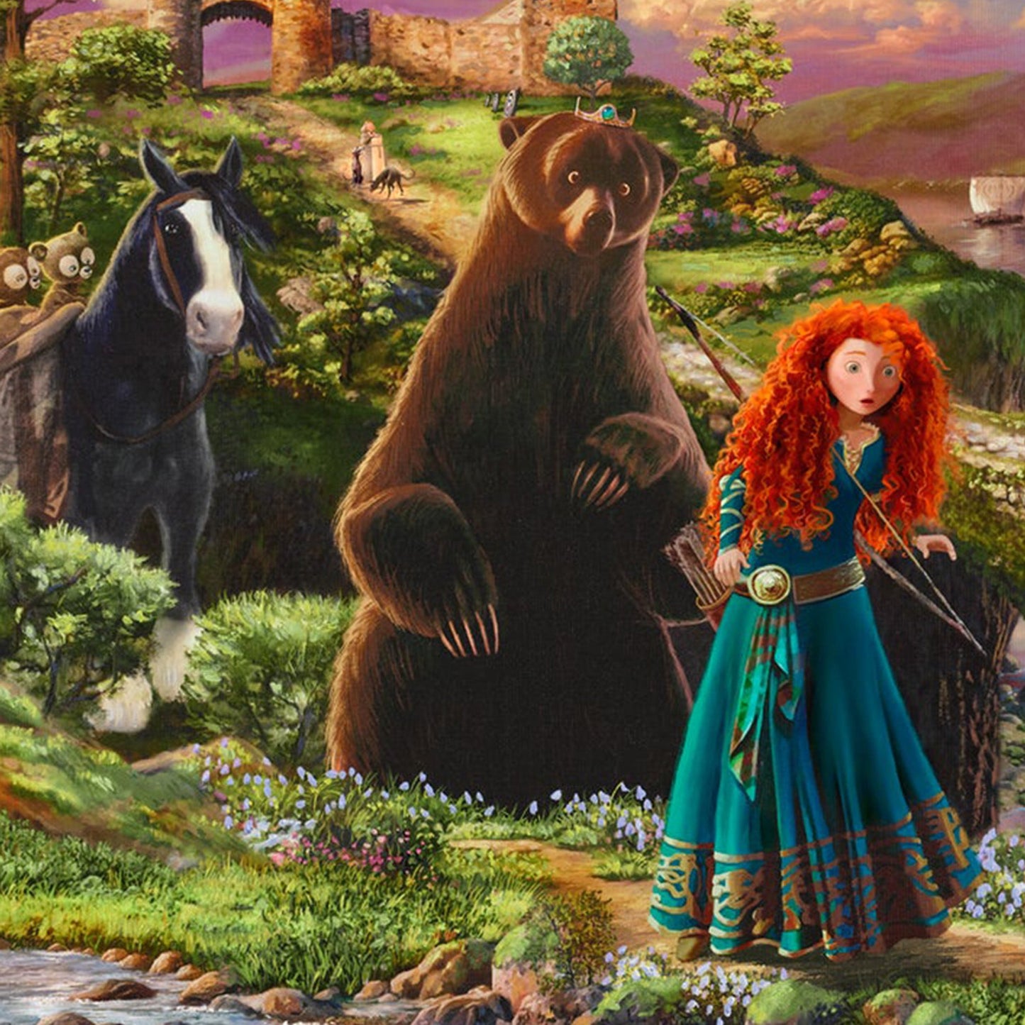 Brave Disney Thomas Kinkade Framed Art Print