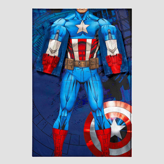Captain America Classic Comic Costume (Marvel) Wearable Blanket With Sleeves