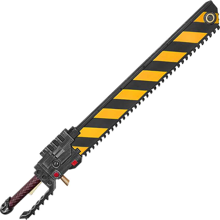 Warhammer Chainsword (Hazard Stripe Ver.) Foam Prop Replica