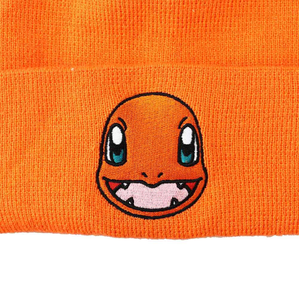 Charmander Pokemon Embroidered Cuff Beanie Hat