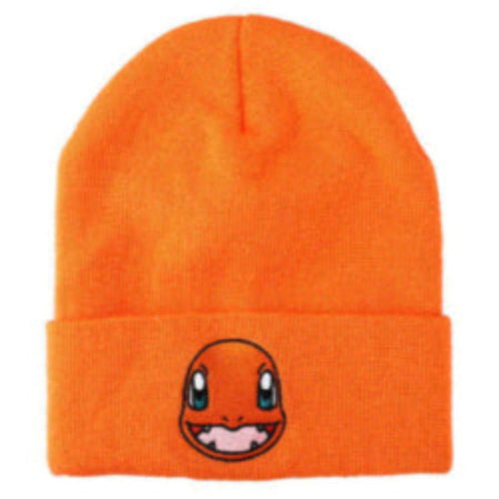 Charmander Pokemon Embroidered Cuff Beanie Hat