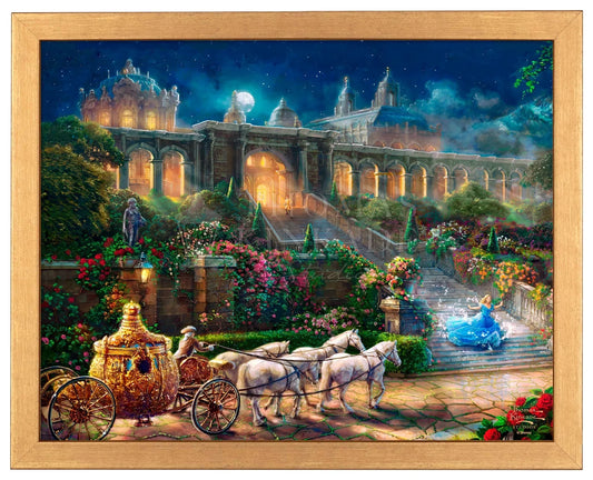 Cinderella "The Clock Strikes" Thomas Kinkade Framed Art Print