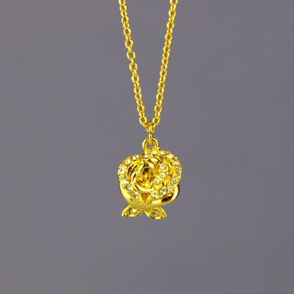 Crystal Enchanted Rose (Beauty and the Beast) Disney Necklace