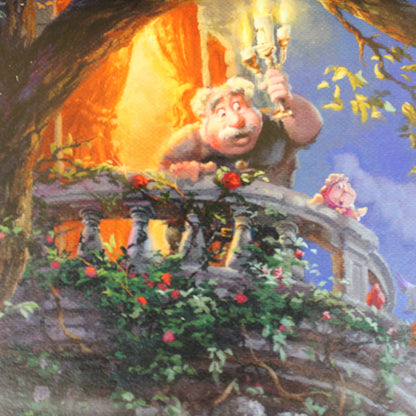Disney Beauty and the Beast: Dancing in the Moonlight - Thomas Kinkade Framed Art Print