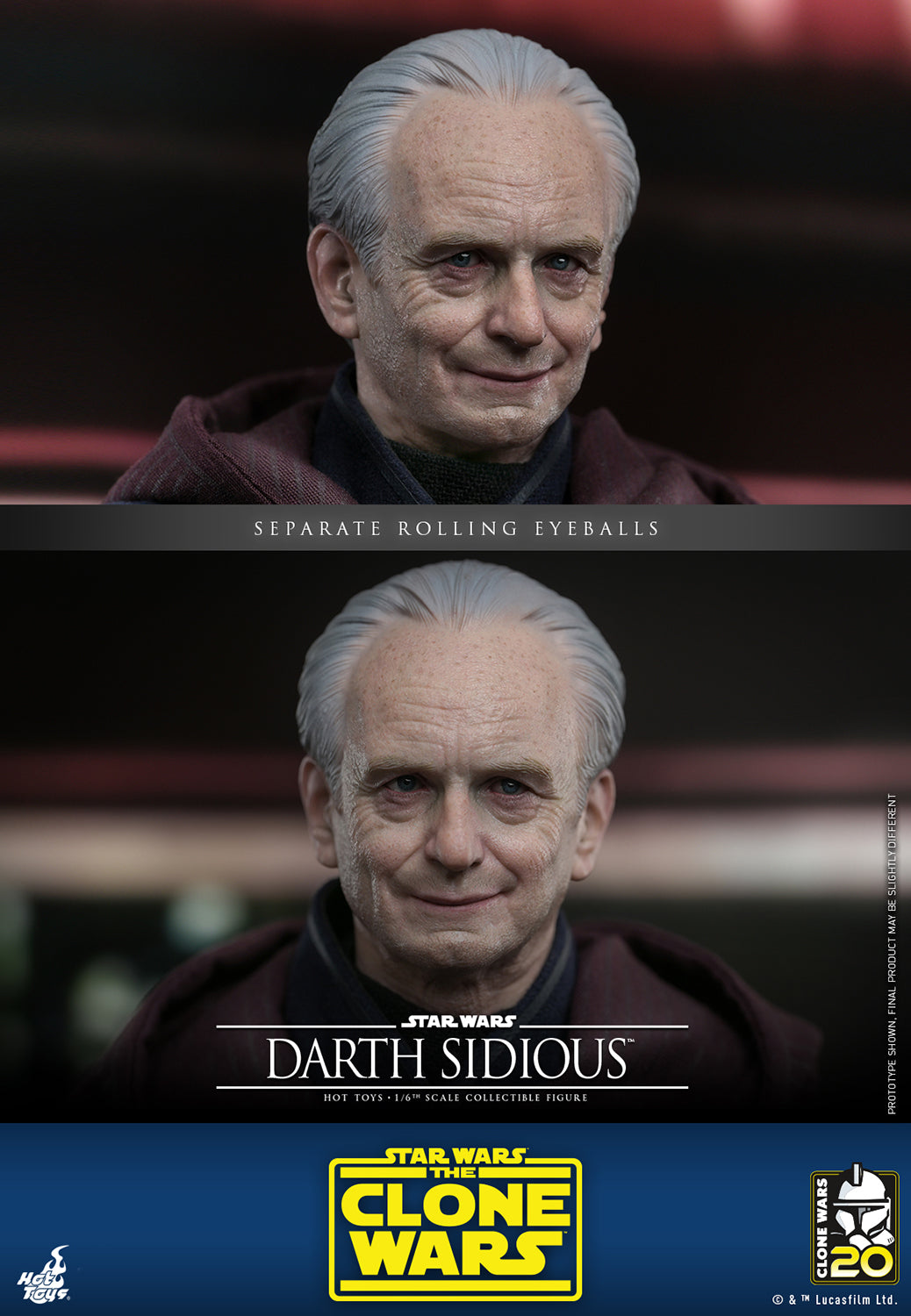 Darth Sidious (Star Wars: The Clone Wars) 1:6 Scale Figure by Hot Toys